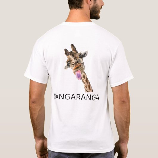 Bangaranga T-Shirt mit lustiger Giraffe (Rückseite)
