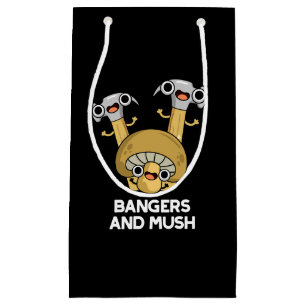 Bangers and Mush Funny English Food Puff Dark BG Kleine Geschenktüte