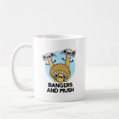 Bangers and Mush Funny English Food Puff Kaffeetasse (Links)