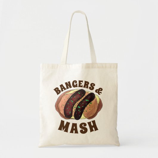 Banges and Mash Sausage Potato British UK Food Tragetasche (Vorne)