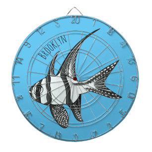 Banggai cardinalfish cartoon illustration  dartscheibe