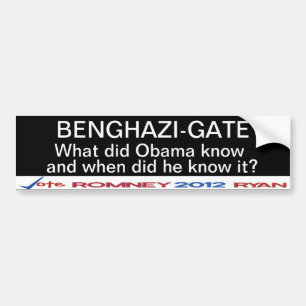 Banghazi-Tor, was Obama tat, wissen? Aufkleber Autoaufkleber