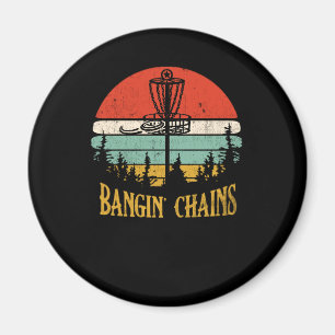 Bangin Chains Retro Disk Golf Frisbee Sport Magnet