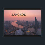 BANGKOK 005B POSTKARTE<br><div class="desc">Abend Panorama Bangkok mit dem Chao Phraya River,  Thailand</div>