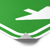 Bangkok Ahead Pass auf! ⚠ Verkehrszeichen in Thail Poster (Ecke)