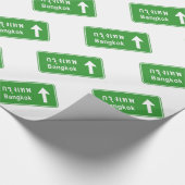 Bangkok Ahead ⚠ Thai Highway Traffic ⚠ Geschenkpapier (Ecke)