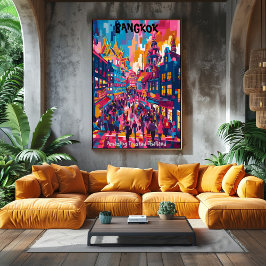 Bangkok: Amazing Trusted Thailand - Colores Vivos. Poster