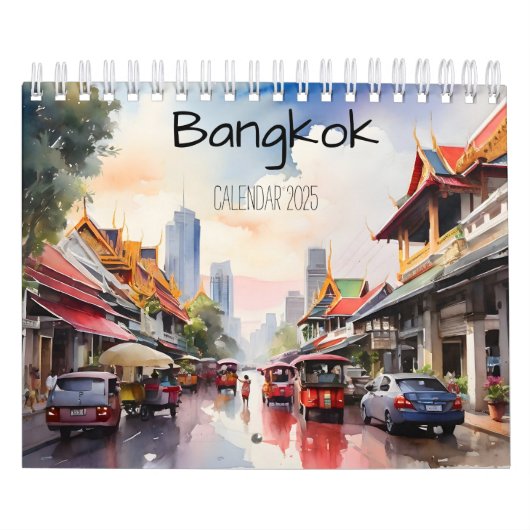 Bangkok Aquarell Kalender (Titelbild)