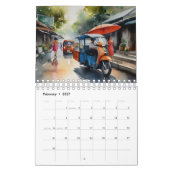 Bangkok Aquarell Kalender (Feb 2027)