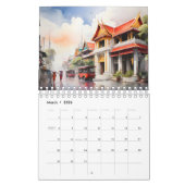 Bangkok Aquarell Kalender (Mär 2026)