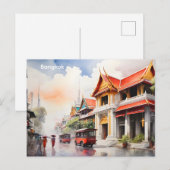Bangkok-Aquarell-Kunst Postkarte (Vorne/Hinten)