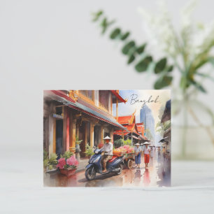 Bangkok-Aquarell-Kunst Postkarte