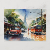 Bangkok-Aquarell-Kunst Postkarte (Vorderseite)