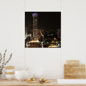 Bangkok bei Nacht Poster (Küche)