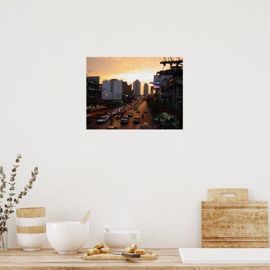 Bangkok bei Sunset Poster (Küche)