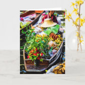 Bangkok | Floating Market Karte (Gelbe Blume)