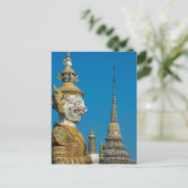 Bangkok Guardian Statue Postkarte (Stehend Vorderseite)