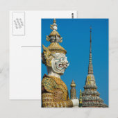 Bangkok Guardian Statue Postkarte (Vorne/Hinten)