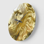 Bangkok Hotel Lion in Golden Paint. Große Wanduhr (Winkel)