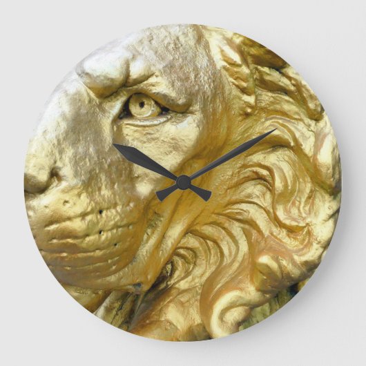 Bangkok Hotel Lion in Golden Paint. Große Wanduhr (Vorderseite)