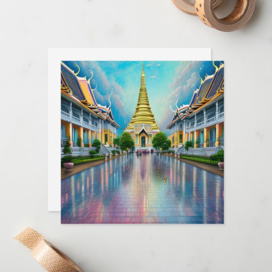 Bangkok ist die Hauptstadt-Stadt Thailands und ein Mitteilungskarte (Vorderseite/Rückseite Beispiel)