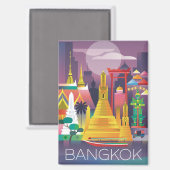 Bangkok Kühlschrank Magnet (Vorderseite/Rückseite)