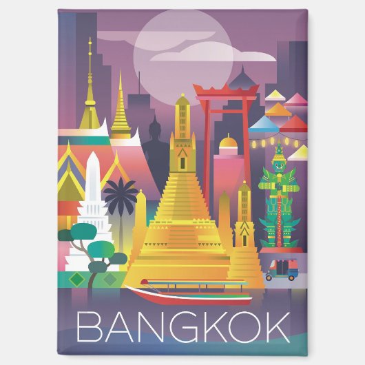 Bangkok Kühlschrank Magnet (Vorderseite)