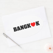 BANGKOK-LIEBE OVALER AUFKLEBER (Umschlag)