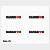 BANGKOK-LIEBE OVALER AUFKLEBER (Blatt)