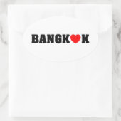 BANGKOK-LIEBE OVALER AUFKLEBER (Tasche)