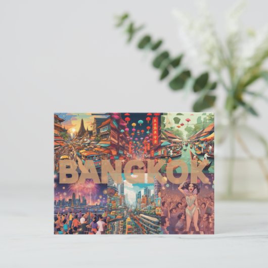 Bangkok Postcard Postkarte (Stehend Vorderseite)