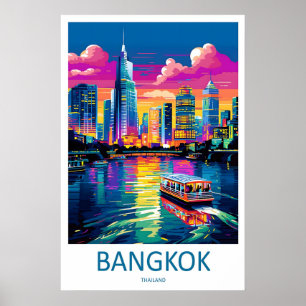 Bangkok Reise Druck Wandkunst Bangkok Wandbehang Poster