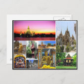 Bangkok Reise Religion Buddhismus Kultur Collage Postkarte (Vorne/Hinten)