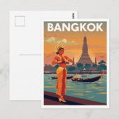 Bangkok-Reiseposter Postkarte (Vorne/Hinten)