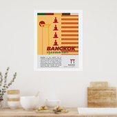Bangkok Retro Style Thailand Wall Art Poster (Küche)