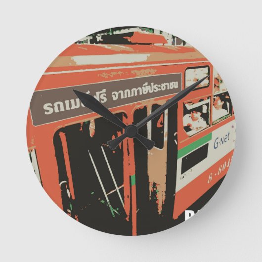 Bangkok Runde Wanduhr (Vorderseite)