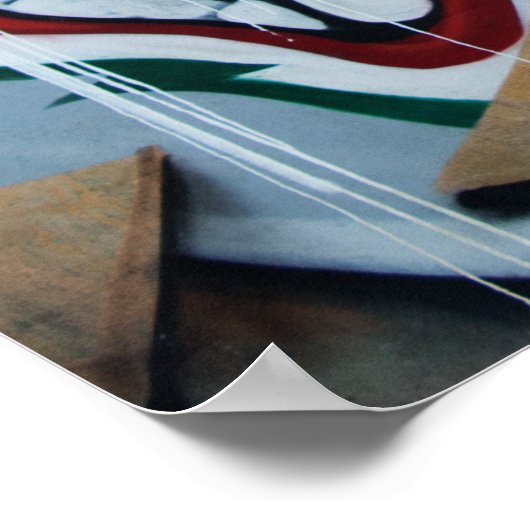 Bangkok Skull Graffiti Poster (Ecke)