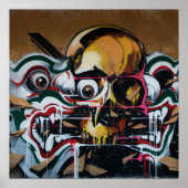 Bangkok Skull Graffiti Poster (Vorne)