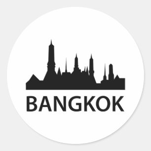 Bangkok Skyline Runder Aufkleber