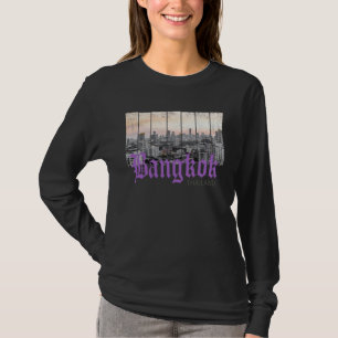 Bangkok Skyline Sonnenuntergang Vintage BKK Thaila T-Shirt