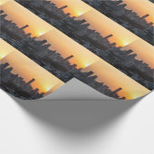 Bangkok skyline sunset panorama background geschenkpapier (Ecke)