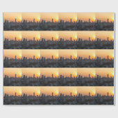 Bangkok skyline sunset panorama background geschenkpapier (Flach)