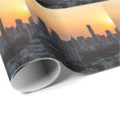 Bangkok skyline sunset panorama background geschenkpapier (Rolleneckpunkt)