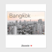 Bangkok Skyline Sunset Panorama BKK Thailand Aufkleber (Blatt)