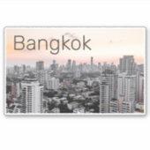 Bangkok Skyline Sunset Panorama BKK Thailand Aufkleber (Vorderseite)
