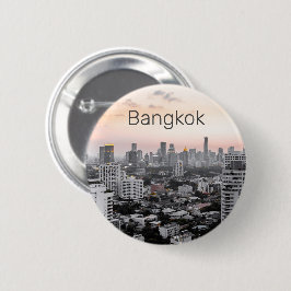 Bangkok Skyline Sunset Panorama BKK Thailand Button