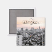 Bangkok Skyline Sunset Panorama BKK Thailand Magnet (Vorderseite/Rückseite)