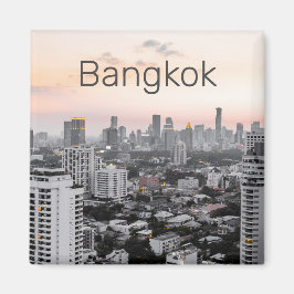 Bangkok Skyline Sunset Panorama BKK Thailand Magnet
