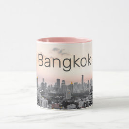 Bangkok Skyline Sunset Panorama BKK Thailand Tasse