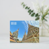 bangkok stupas wat pho postkarte (Stehend Vorderseite)